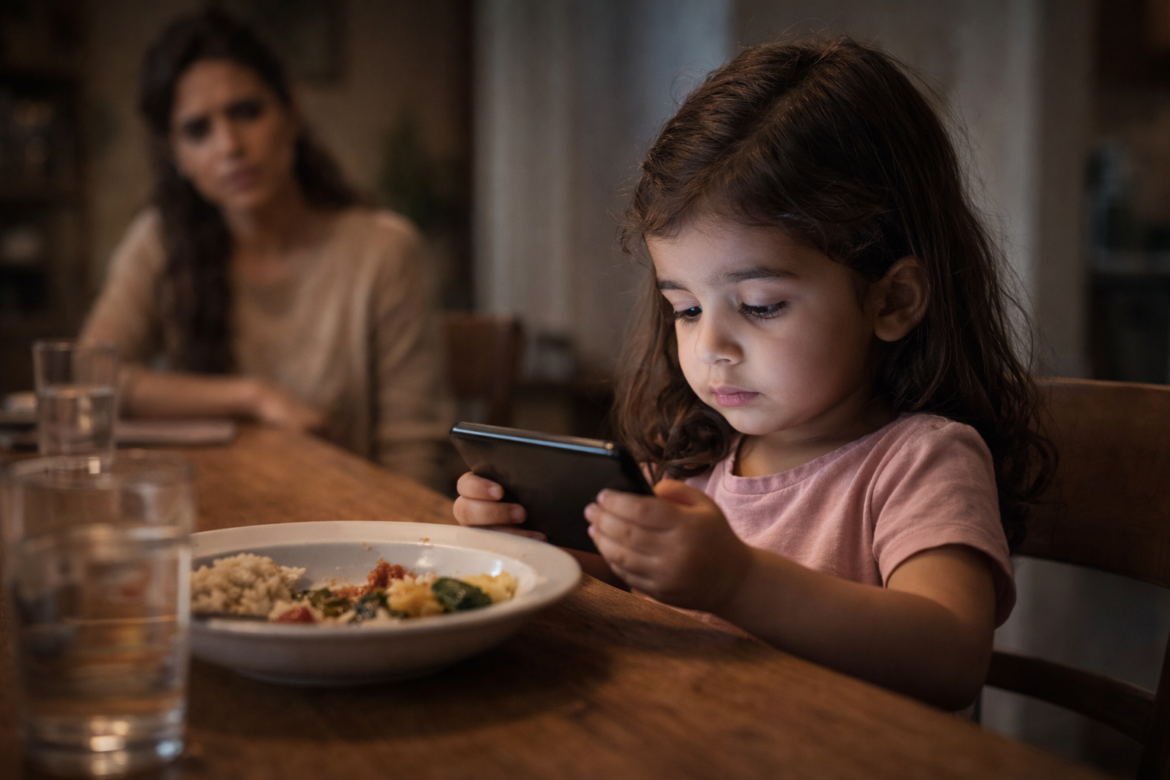 استخدام الموبايل عند الأطفال