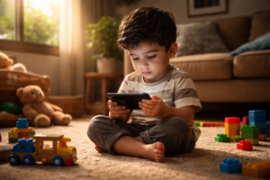 استخدام الموبايل عند الأطفال