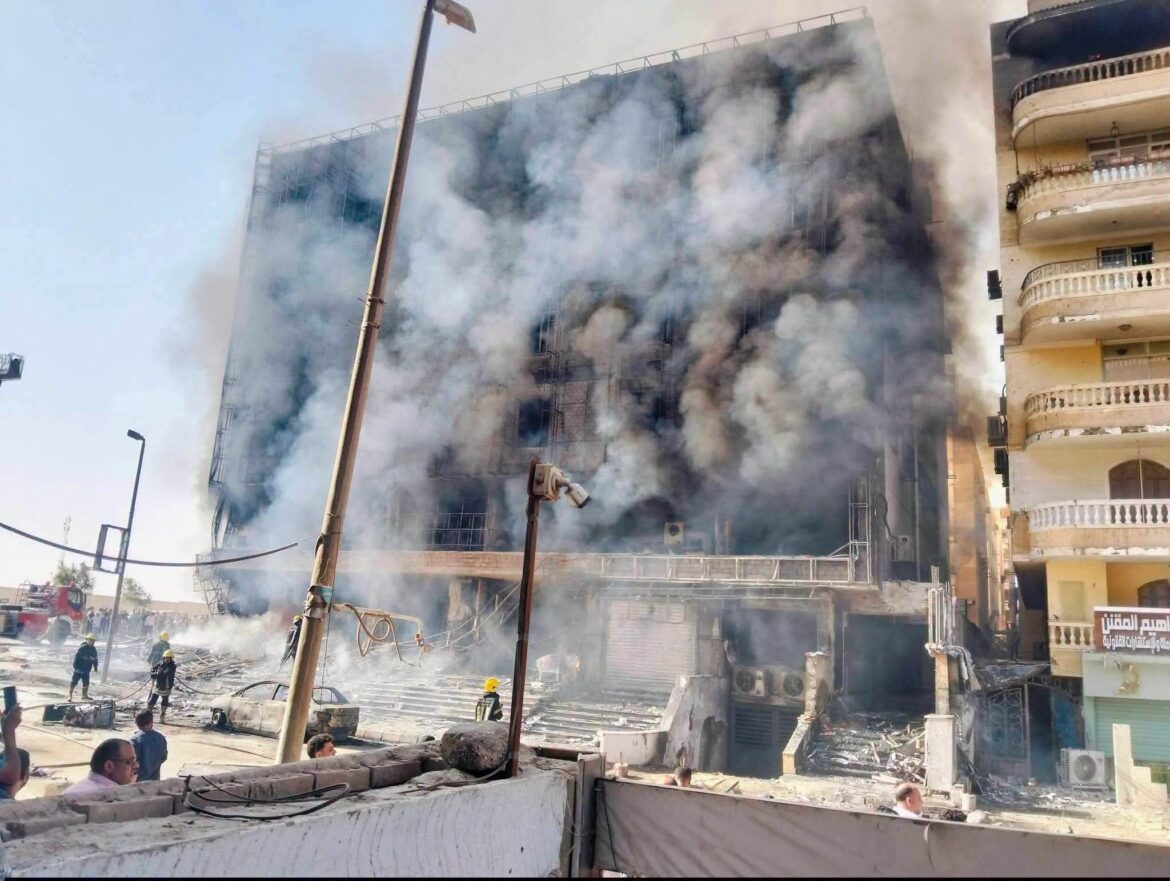 حريق حدائق الأهرام